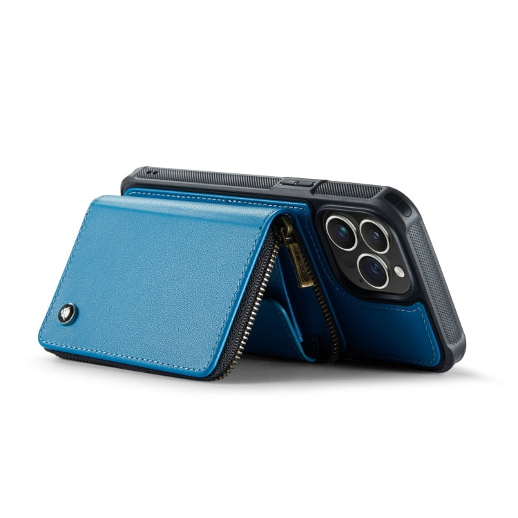 For iPhone 14 Pro JEEHOOD C22 Series Zipper Wallet Phone Case