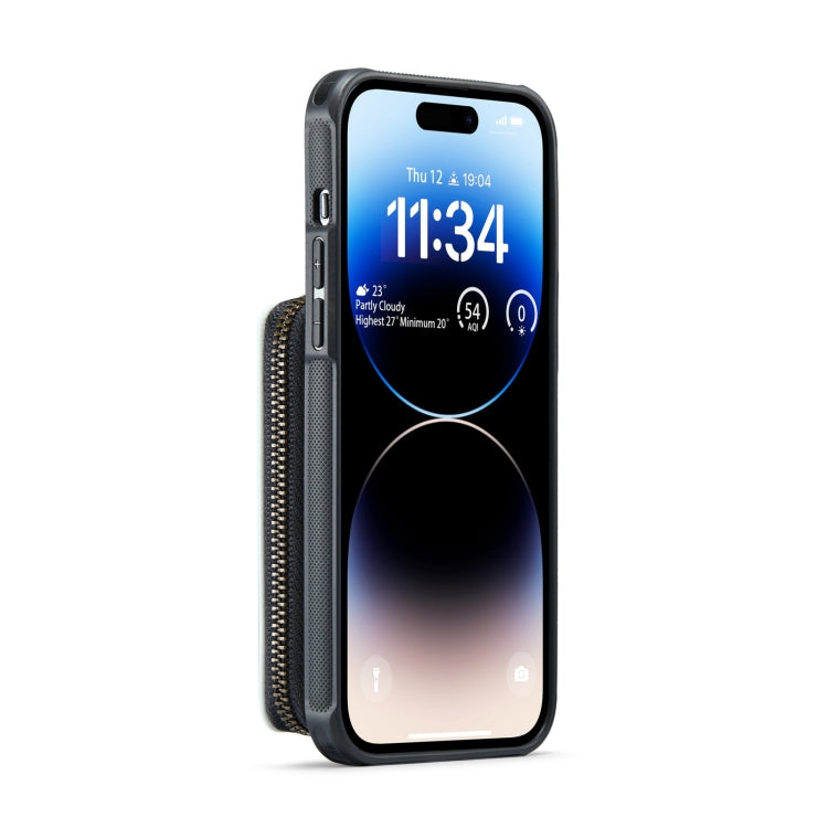 For iPhone 14 Pro Max JEEHOOD C22 Series Zipper Wallet Phone Case