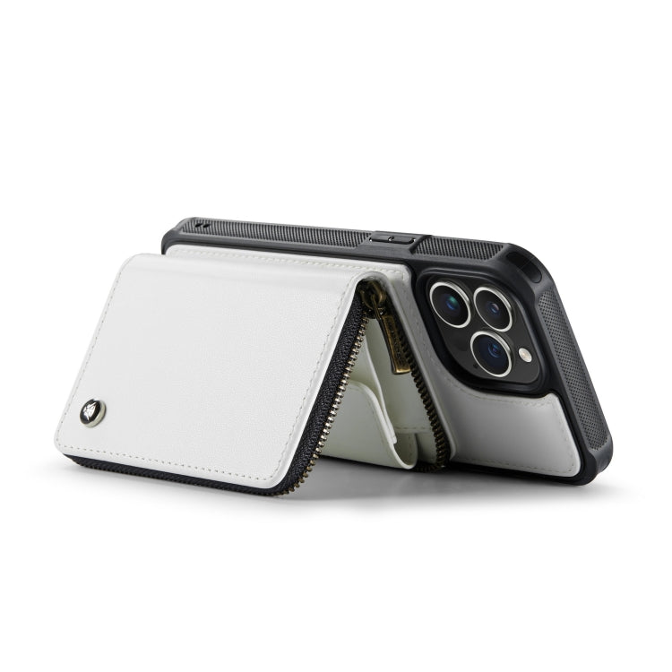 For iPhone 14 Pro Max JEEHOOD C22 Series Zipper Wallet Phone Case
