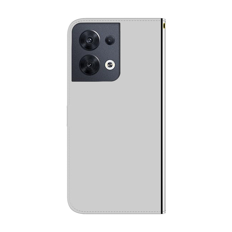 For OPPO Reno8 Imitated Mirror Surface Flip Leather Phone Case