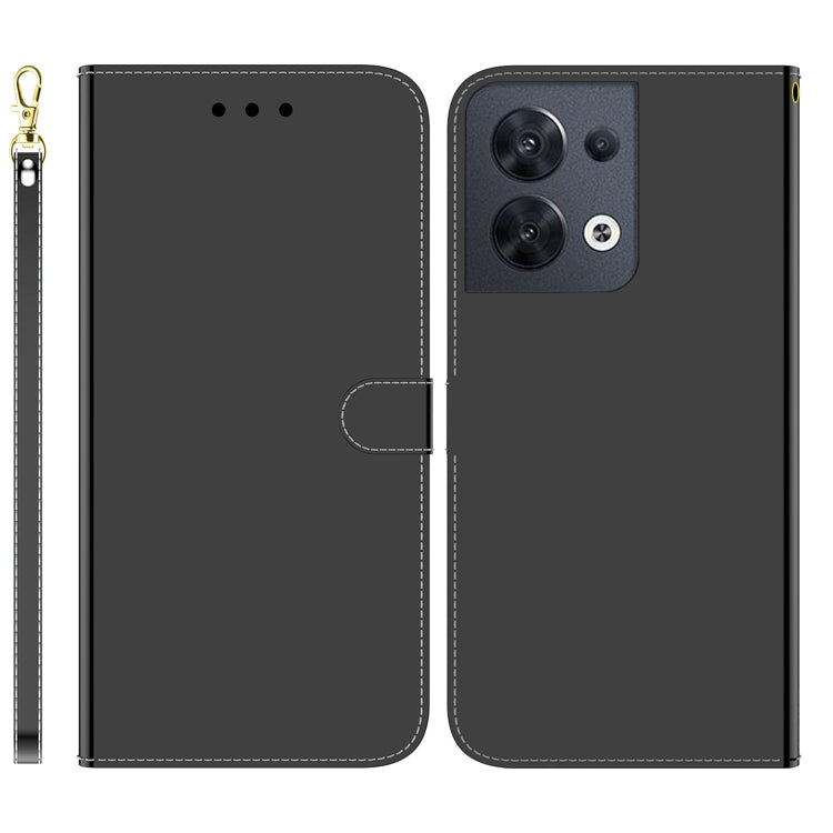 For OPPO Reno8 Imitated Mirror Surface Flip Leather Phone Case