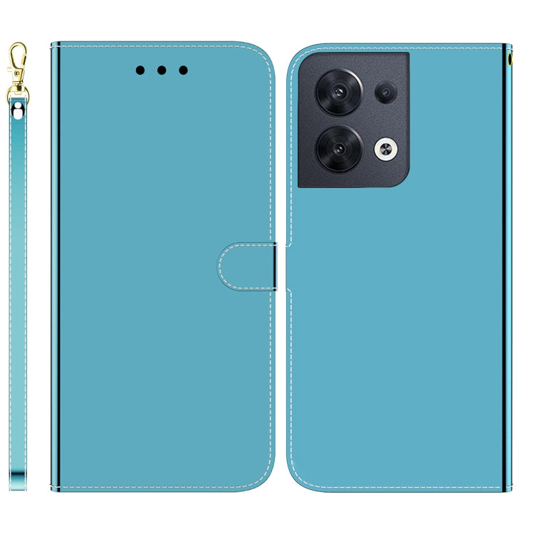 For OPPO Reno8 Imitated Mirror Surface Flip Leather Phone Case