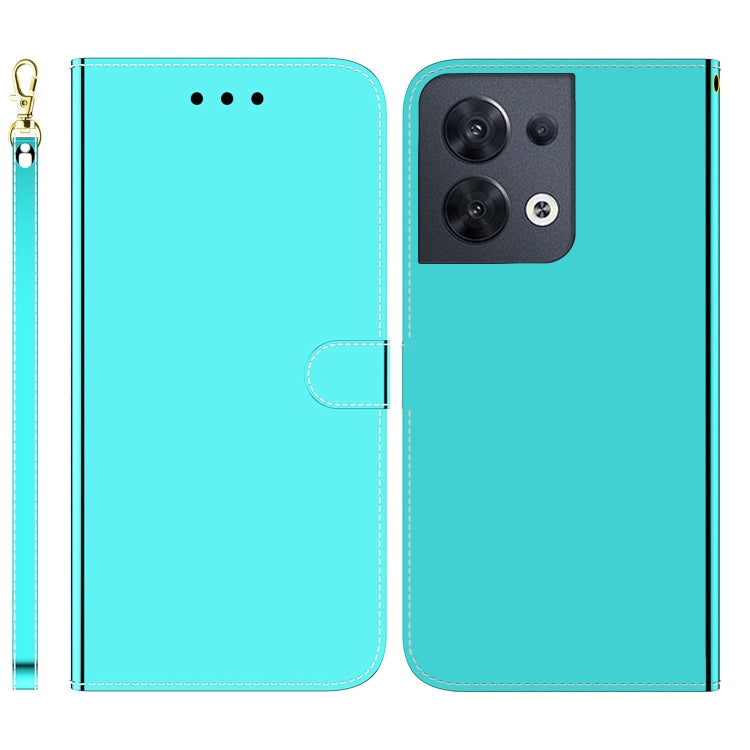 For OPPO Reno8 Imitated Mirror Surface Flip Leather Phone Case