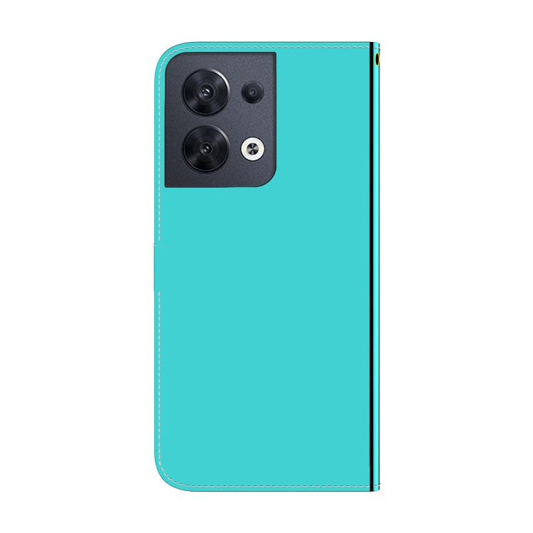 For OPPO Reno8 Imitated Mirror Surface Flip Leather Phone Case