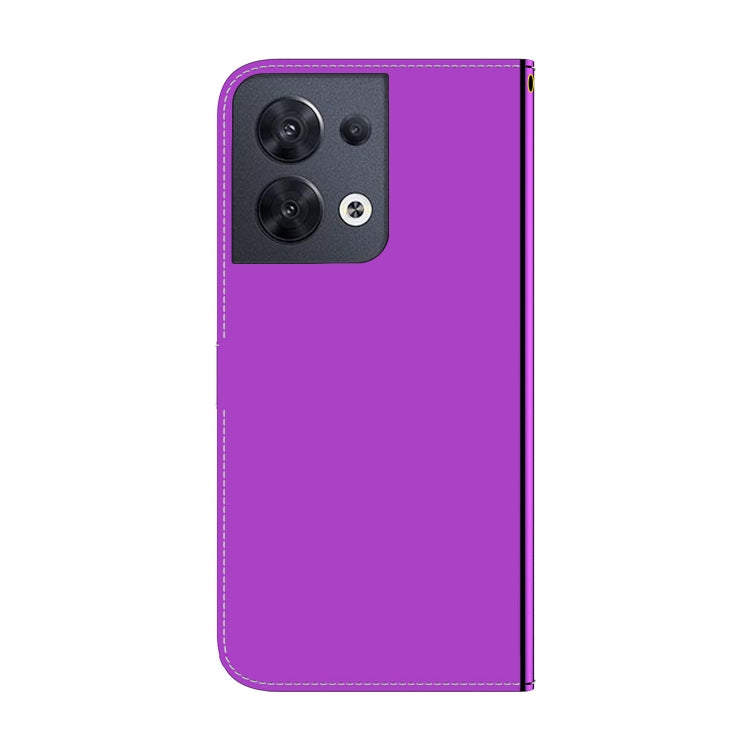 For OPPO Reno8 Imitated Mirror Surface Flip Leather Phone Case