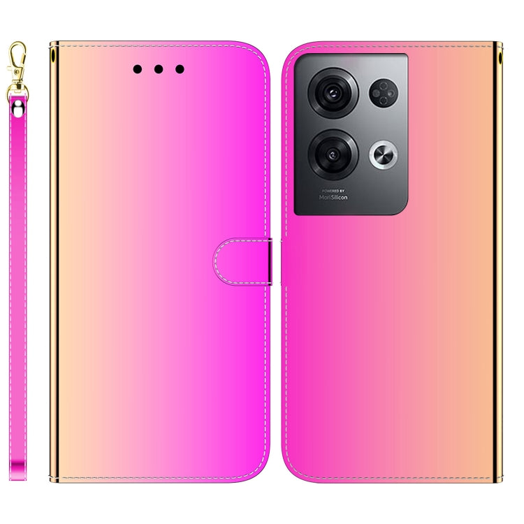 For OPPO Reno8 Pro Imitated Mirror Surface Flip Leather Phone Case