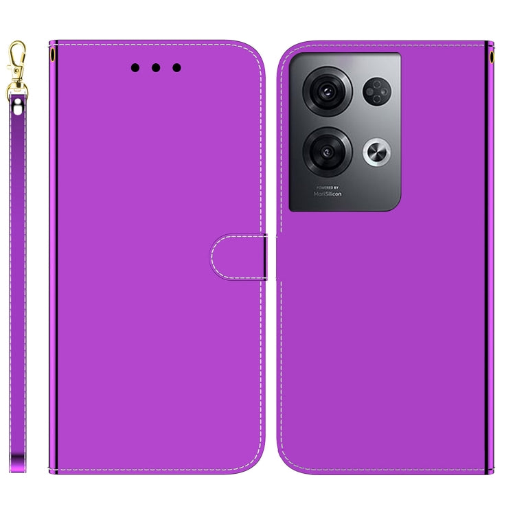 For OPPO Reno8 Pro+ Imitated Mirror Surface Flip Leather Phone Case