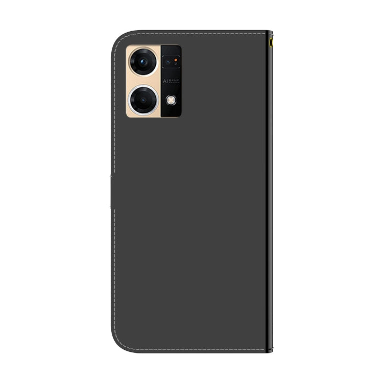 For OPPO Reno7 4G Imitated Mirror Surface Flip Leather Phone Case