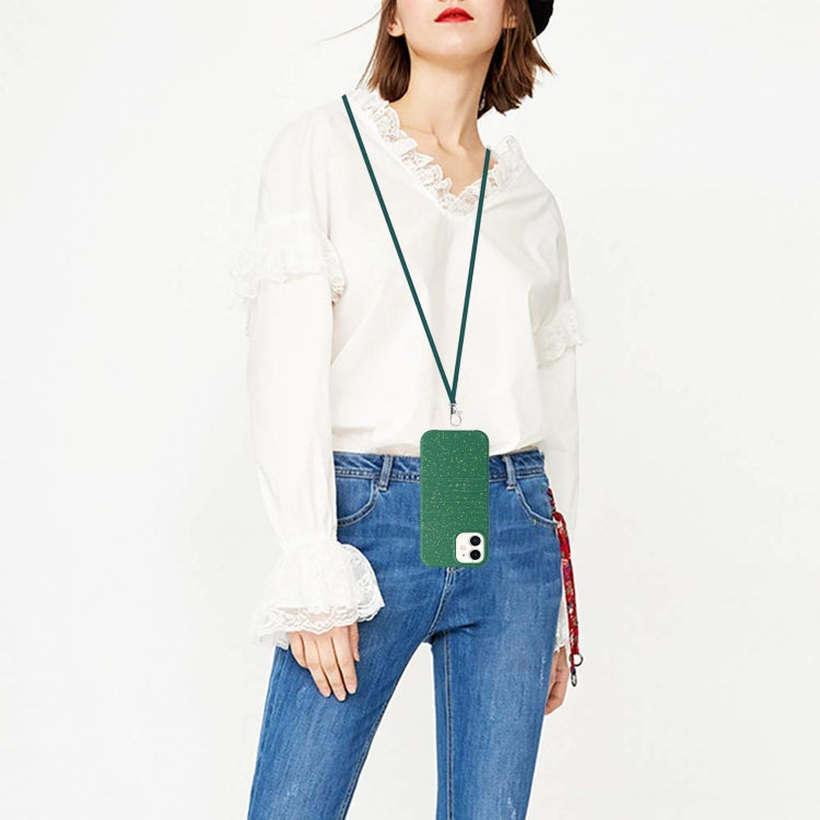 For iPhone 12 mini Wheat Straw Material Degradable TPU Phone Case with Lanyard