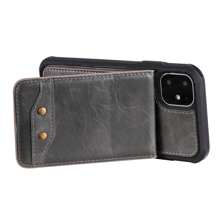 For iPhone 11 Vertical Flip Shockproof Leather Protective Case with Long Rope, Support Card Slots & Bracket & Photo Holder & Wallet Function