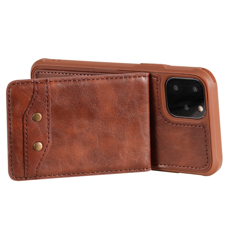 For iPhone 11 Pro Vertical Flip Shockproof Leather Protective Case with Long Rope, Support Card Slots & Bracket & Photo Holder & Wallet Function