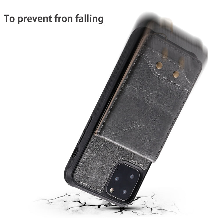 For iPhone 11 Pro Vertical Flip Shockproof Leather Protective Case with Long Rope, Support Card Slots & Bracket & Photo Holder & Wallet Function
