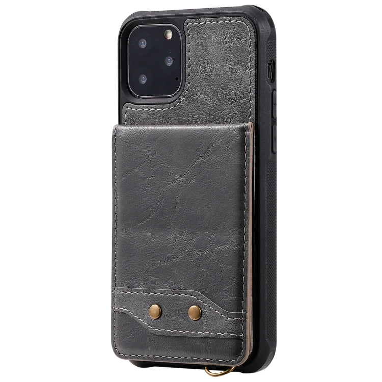For iPhone 11 Pro Vertical Flip Shockproof Leather Protective Case with Long Rope, Support Card Slots & Bracket & Photo Holder & Wallet Function