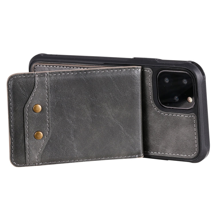 For iPhone 11 Pro Vertical Flip Shockproof Leather Protective Case with Long Rope, Support Card Slots & Bracket & Photo Holder & Wallet Function