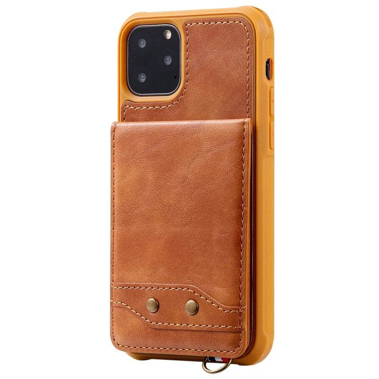 For iPhone 11 Pro Vertical Flip Shockproof Leather Protective Case with Long Rope, Support Card Slots & Bracket & Photo Holder & Wallet Function