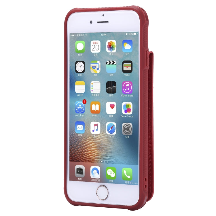 For iPhone 6 Vertical Flip Shockproof Leather Protective Case with Long Rope, Support Card Slots & Bracket & Photo Holder & Wallet Function