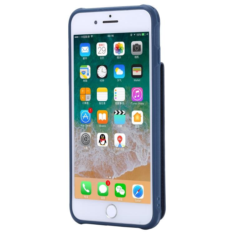 For iPhone 6 Plus Vertical Flip Shockproof Leather Protective Case with Long Rope, Support Card Slots & Bracket & Photo Holder & Wallet Function