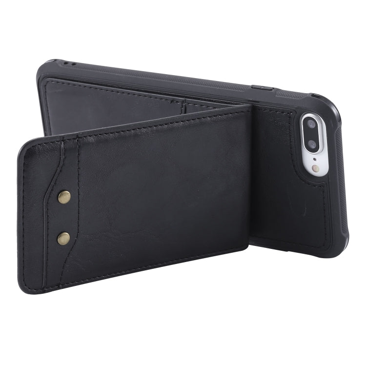 For iPhone 6 Plus Vertical Flip Shockproof Leather Protective Case with Long Rope, Support Card Slots & Bracket & Photo Holder & Wallet Function