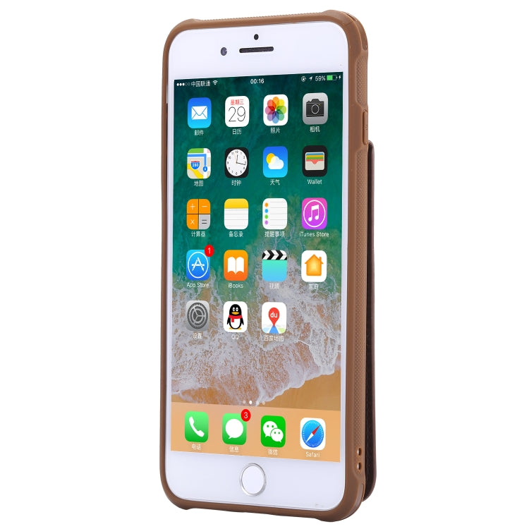 For iPhone 8 Plus / 7 Plus Vertical Flip Shockproof Leather Protective Case with Long Rope, Support Card Slots & Bracket & Photo Holder & Wallet Function