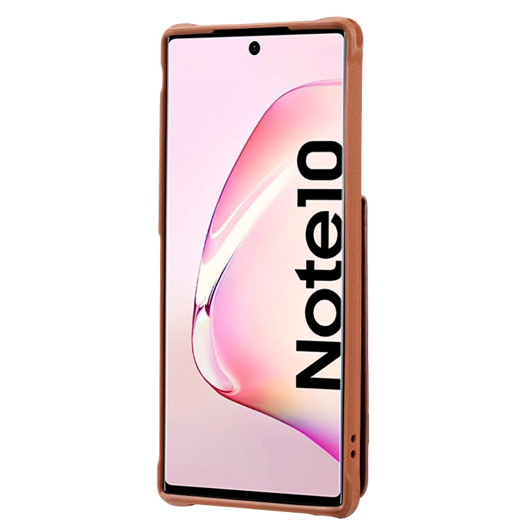 For Galaxy Note 10 Vertical Flip Shockproof Leather Protective Case with Long Rope, Support Card Slots & Bracket & Photo Holder & Wallet Function