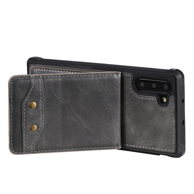 For Galaxy Note 10 Vertical Flip Shockproof Leather Protective Case with Long Rope, Support Card Slots & Bracket & Photo Holder & Wallet Function