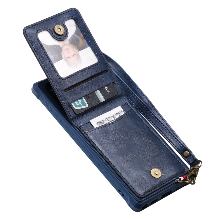 For Galaxy Note 10 Vertical Flip Shockproof Leather Protective Case with Long Rope, Support Card Slots & Bracket & Photo Holder & Wallet Function