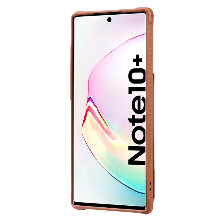 For Galaxy Note 10+ Vertical Flip Shockproof Leather Protective Case with Long Rope, Support Card Slots & Bracket & Photo Holder & Wallet Function