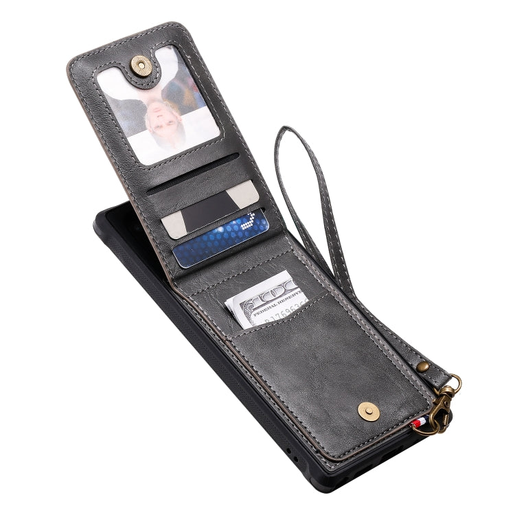 For Galaxy Note 10+ Vertical Flip Shockproof Leather Protective Case with Long Rope, Support Card Slots & Bracket & Photo Holder & Wallet Function