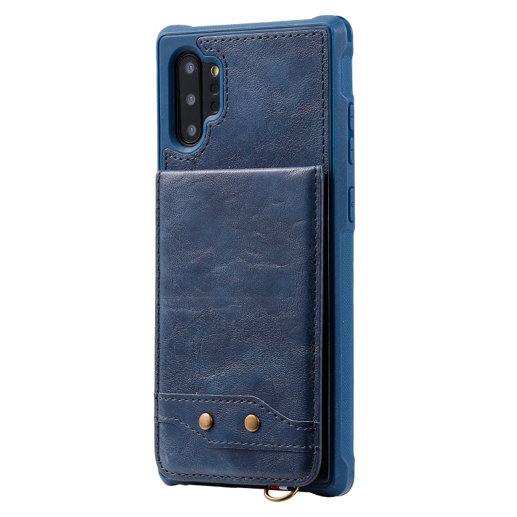 For Galaxy Note 10+ Vertical Flip Shockproof Leather Protective Case with Long Rope, Support Card Slots & Bracket & Photo Holder & Wallet Function