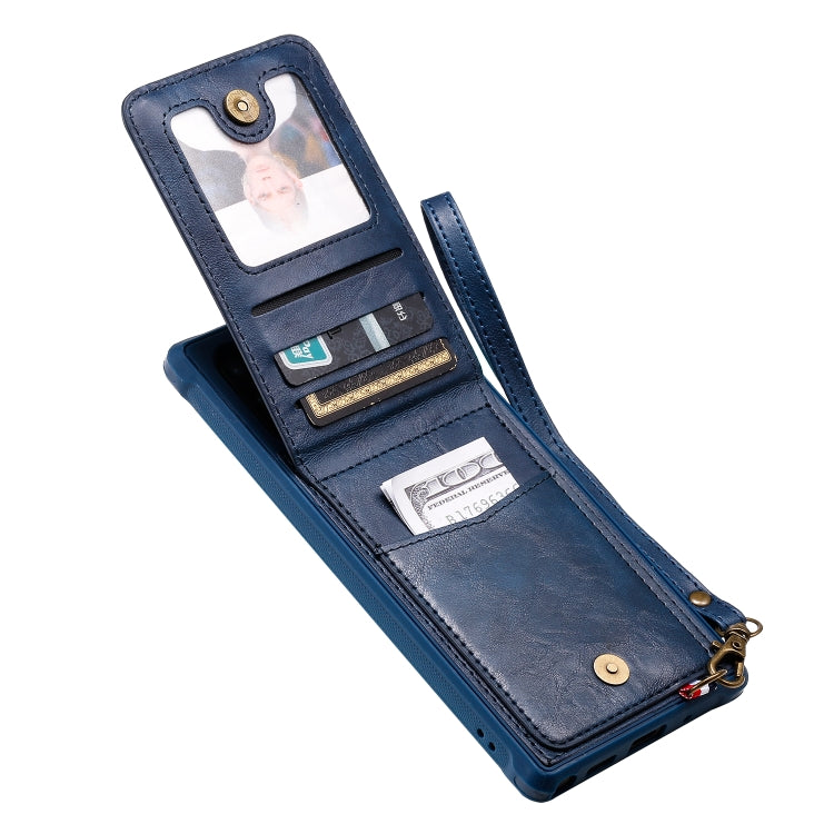 For Galaxy Note 10+ Vertical Flip Shockproof Leather Protective Case with Long Rope, Support Card Slots & Bracket & Photo Holder & Wallet Function