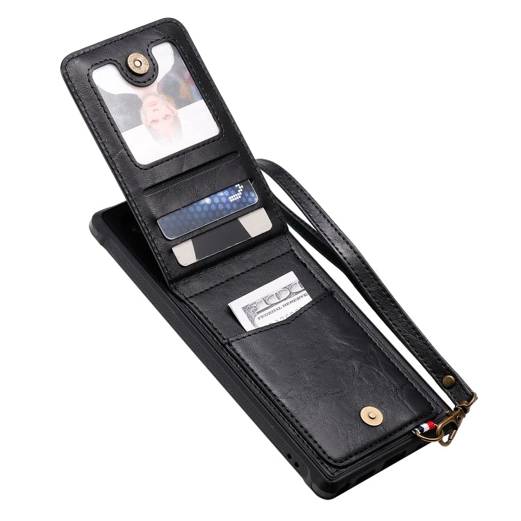 For Galaxy Note 10+ Vertical Flip Shockproof Leather Protective Case with Long Rope, Support Card Slots & Bracket & Photo Holder & Wallet Function