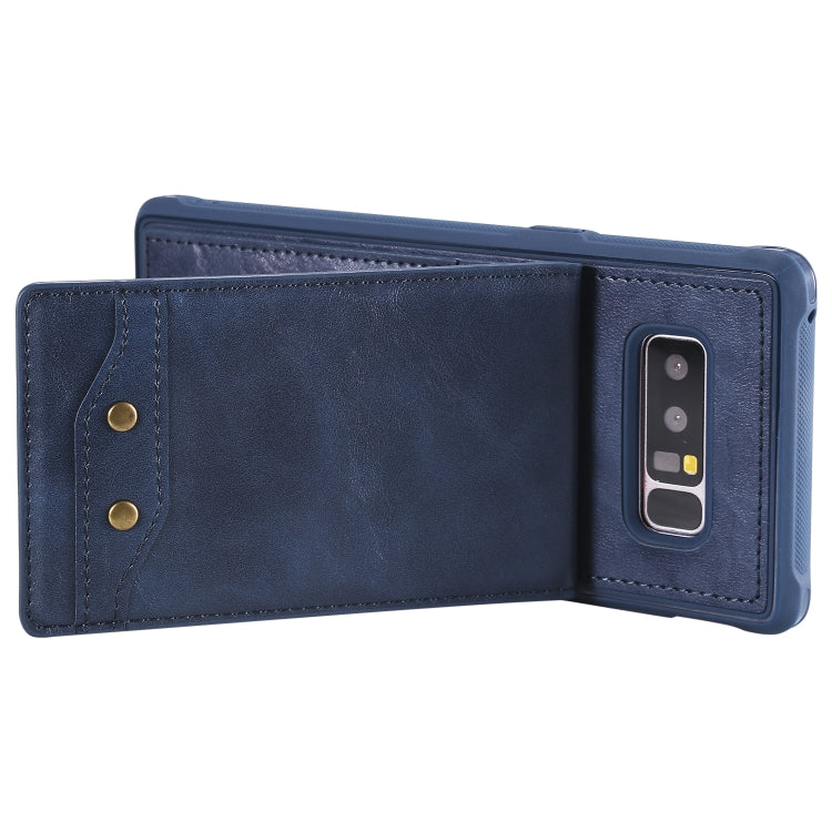 For Galaxy Note 8 Vertical Flip Shockproof Leather Protective Case with Long Rope, Support Card Slots & Bracket & Photo Holder & Wallet Function