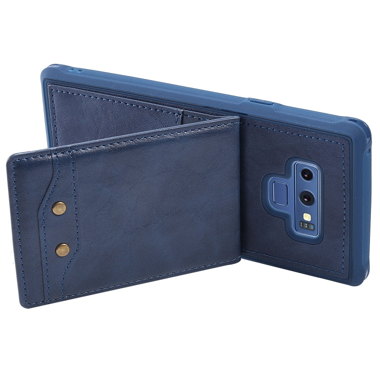 For Galaxy Note 9 Vertical Flip Shockproof Leather Protective Case with Long Rope, Support Card Slots & Bracket & Photo Holder & Wallet Function