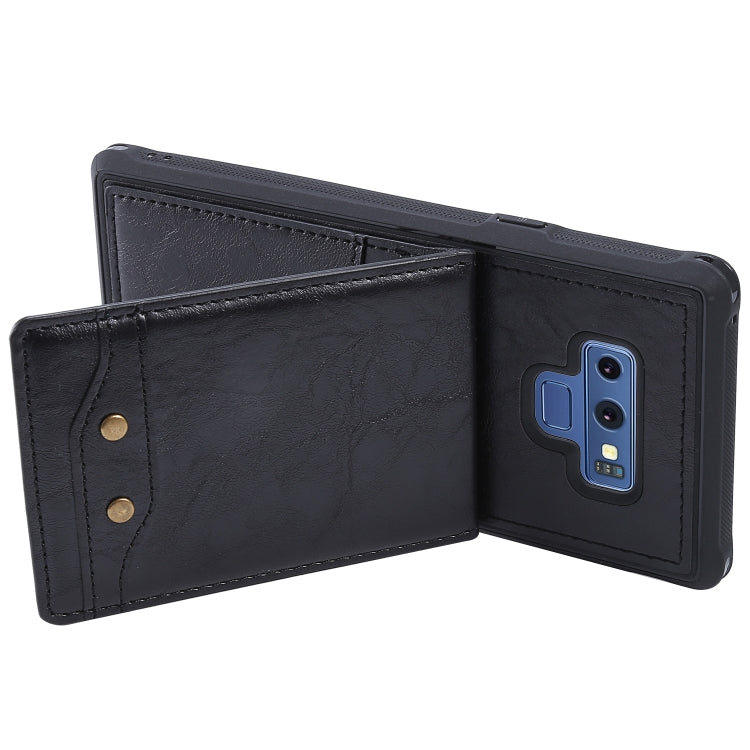 For Galaxy Note 9 Vertical Flip Shockproof Leather Protective Case with Long Rope, Support Card Slots & Bracket & Photo Holder & Wallet Function