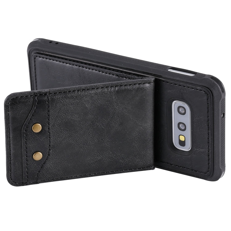 For Galaxy S10e Vertical Flip Shockproof Leather Protective Case with Long Rope, Support Card Slots & Bracket & Photo Holder & Wallet Function