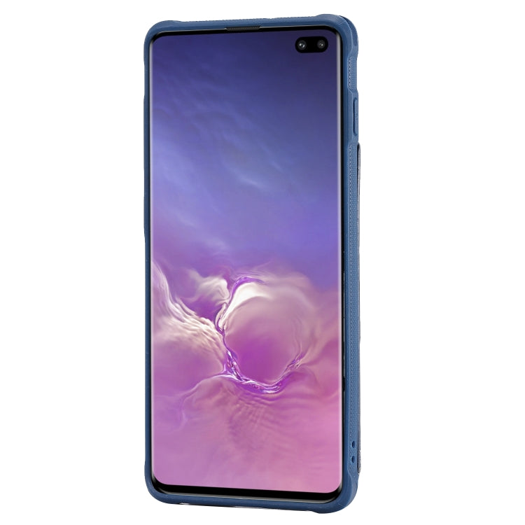 For Galaxy S10+ Vertical Flip Shockproof Leather Protective Case with Long Rope, Support Card Slots & Bracket & Photo Holder & Wallet Function