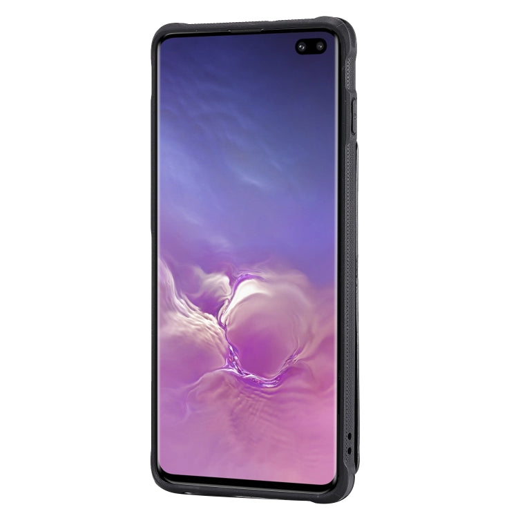 For Galaxy S10+ Vertical Flip Shockproof Leather Protective Case with Long Rope, Support Card Slots & Bracket & Photo Holder & Wallet Function