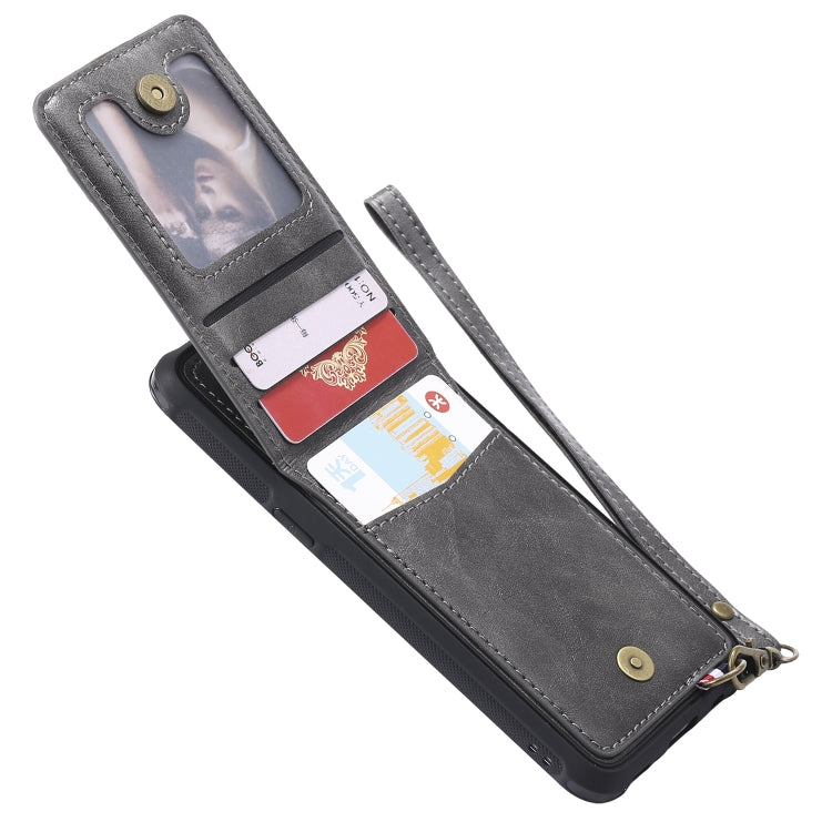 For Galaxy S8 Vertical Flip Shockproof Leather Protective Case with Long Rope, Support Card Slots & Bracket & Photo Holder & Wallet Function