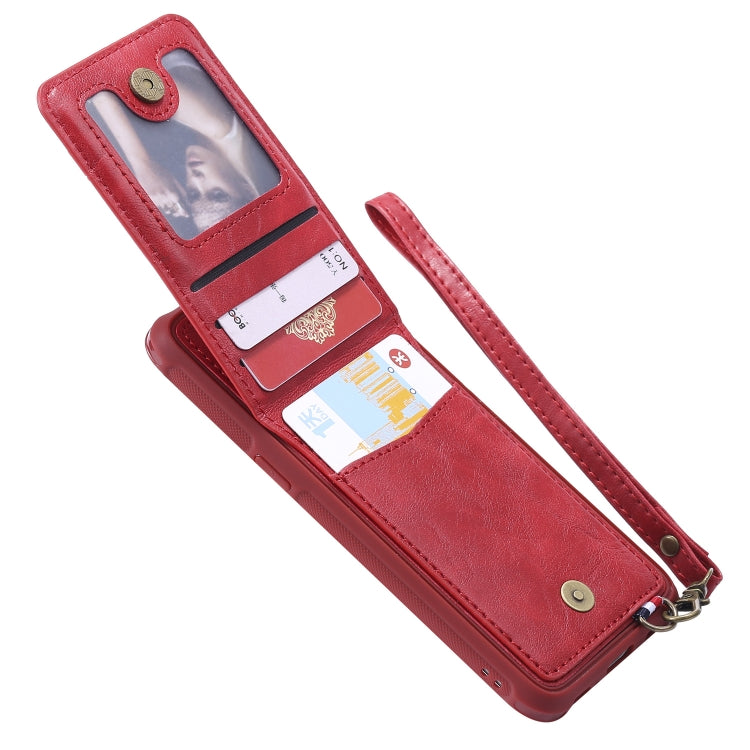 For Galaxy S8 Vertical Flip Shockproof Leather Protective Case with Long Rope, Support Card Slots & Bracket & Photo Holder & Wallet Function