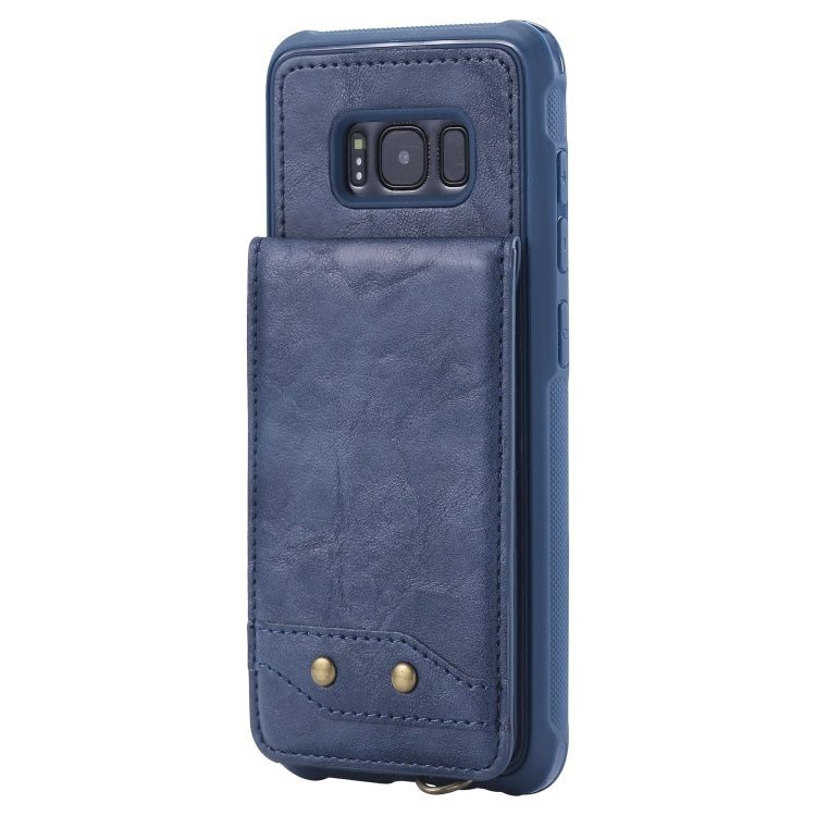 For Galaxy S8 Vertical Flip Shockproof Leather Protective Case with Long Rope, Support Card Slots & Bracket & Photo Holder & Wallet Function