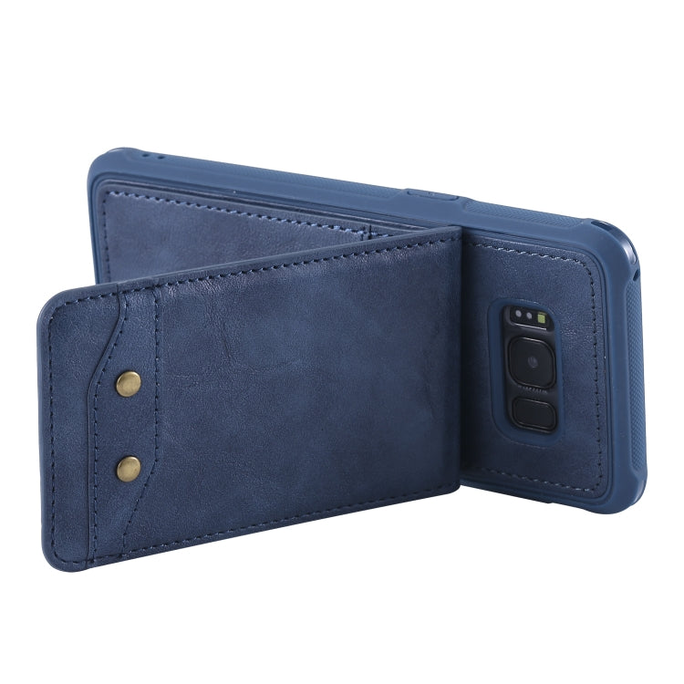 For Galaxy S8 Vertical Flip Shockproof Leather Protective Case with Long Rope, Support Card Slots & Bracket & Photo Holder & Wallet Function