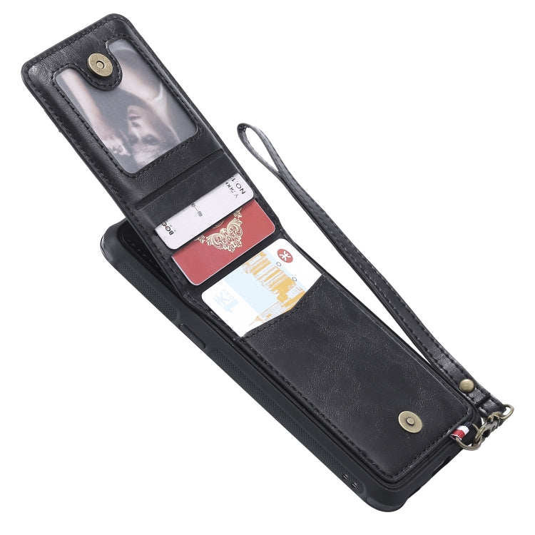 For Galaxy S8 Vertical Flip Shockproof Leather Protective Case with Long Rope, Support Card Slots & Bracket & Photo Holder & Wallet Function