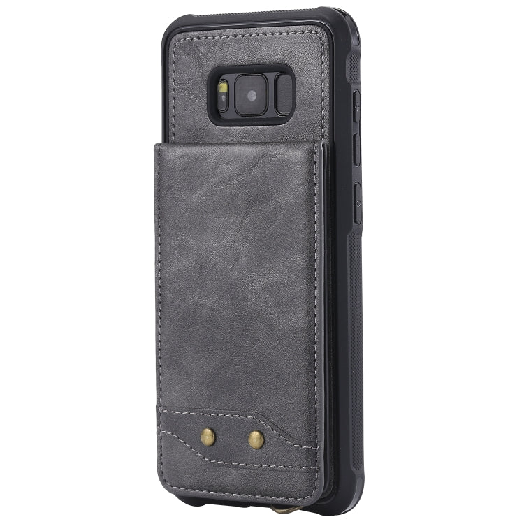 For Galaxy S8+ Vertical Flip Shockproof Leather Protective Case with Long Rope, Support Card Slots & Bracket & Photo Holder & Wallet Function