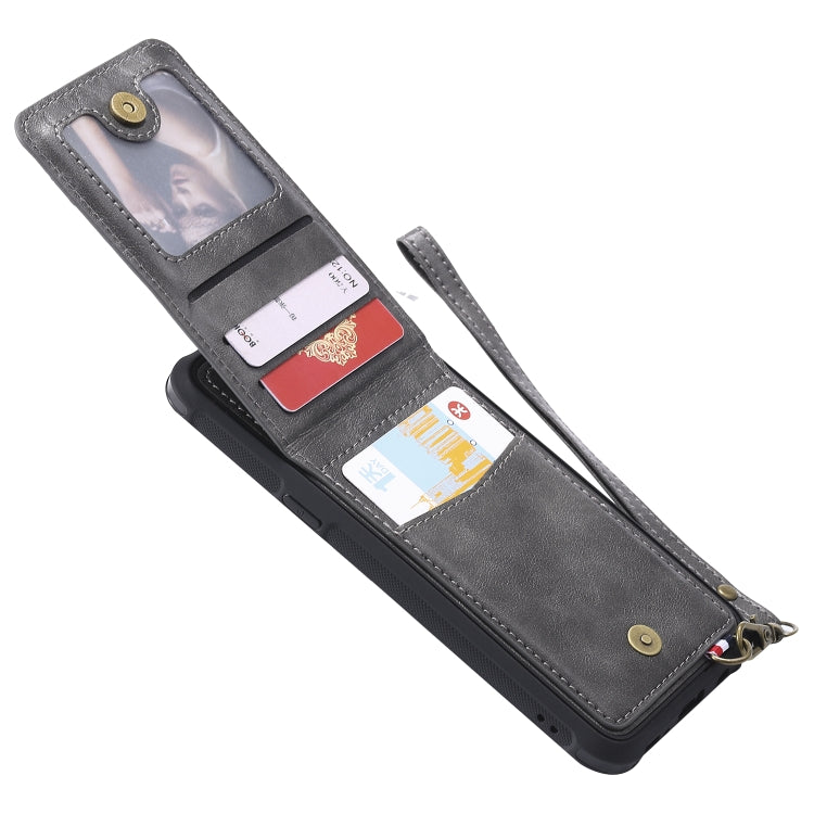 For Galaxy S8+ Vertical Flip Shockproof Leather Protective Case with Long Rope, Support Card Slots & Bracket & Photo Holder & Wallet Function