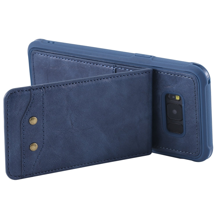 For Galaxy S8+ Vertical Flip Shockproof Leather Protective Case with Long Rope, Support Card Slots & Bracket & Photo Holder & Wallet Function