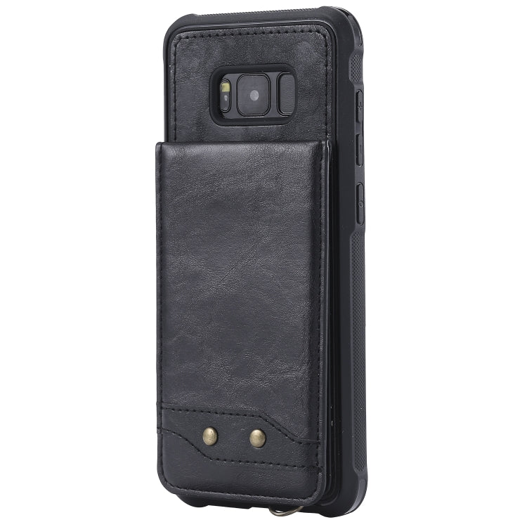 For Galaxy S8+ Vertical Flip Shockproof Leather Protective Case with Long Rope, Support Card Slots & Bracket & Photo Holder & Wallet Function