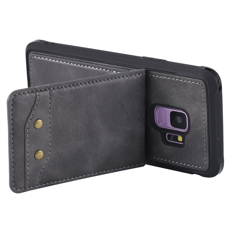 For Galaxy S9 Vertical Flip Shockproof Leather Protective Case with Long Rope, Support Card Slots & Bracket & Photo Holder & Wallet Function