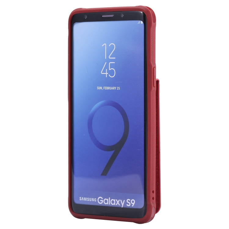For Galaxy S9 Vertical Flip Shockproof Leather Protective Case with Long Rope, Support Card Slots & Bracket & Photo Holder & Wallet Function