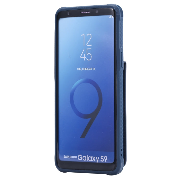 For Galaxy S9 Vertical Flip Shockproof Leather Protective Case with Long Rope, Support Card Slots & Bracket & Photo Holder & Wallet Function