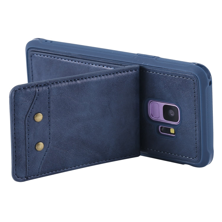 For Galaxy S9 Vertical Flip Shockproof Leather Protective Case with Long Rope, Support Card Slots & Bracket & Photo Holder & Wallet Function